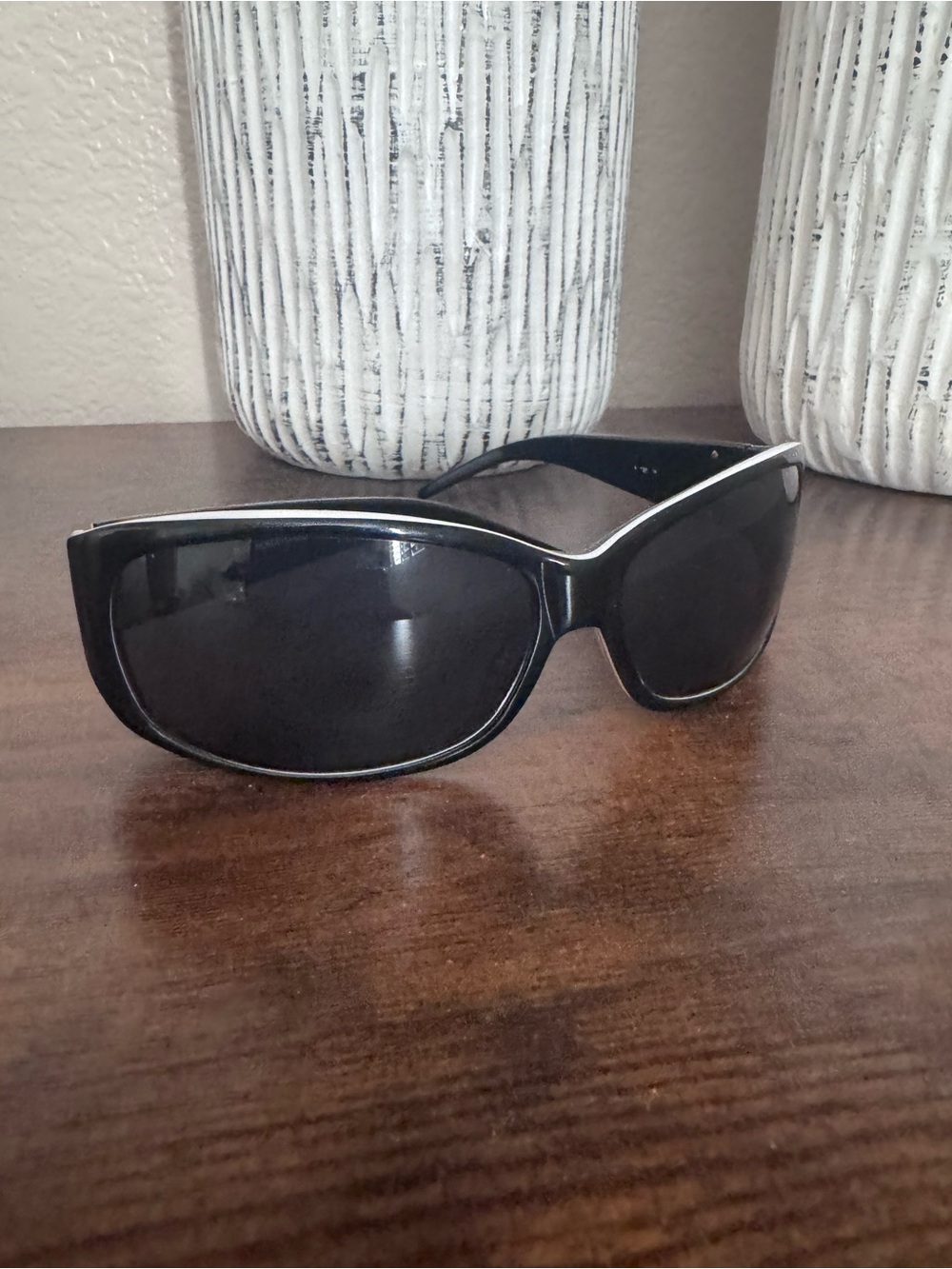 D&G Black Logo Wrap Sunglasses with Silver Accents - Picture 5 of 9